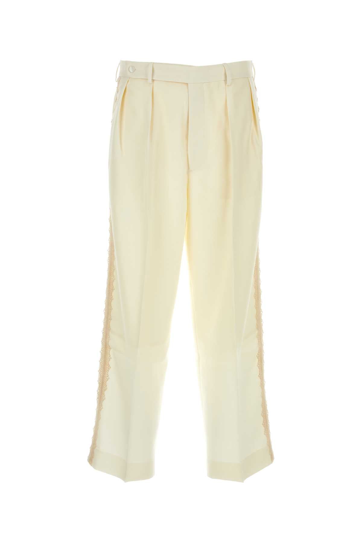 BODE Ivory Wool Pants