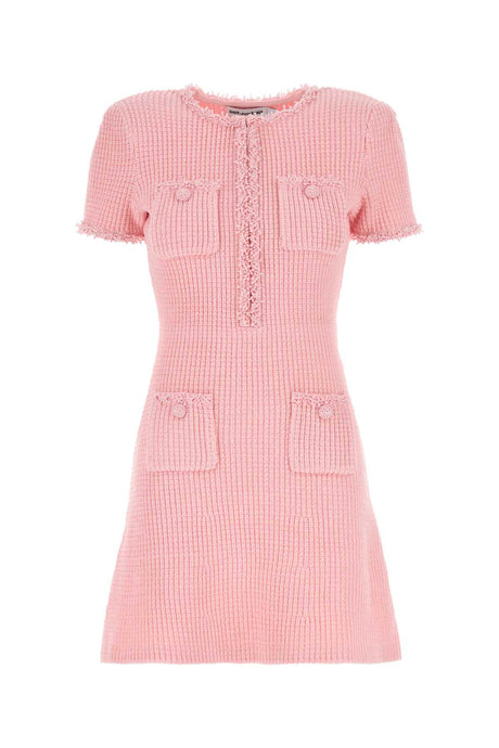 SELF PORTRAIT Chic Pink Stretch Mini Dress for Women