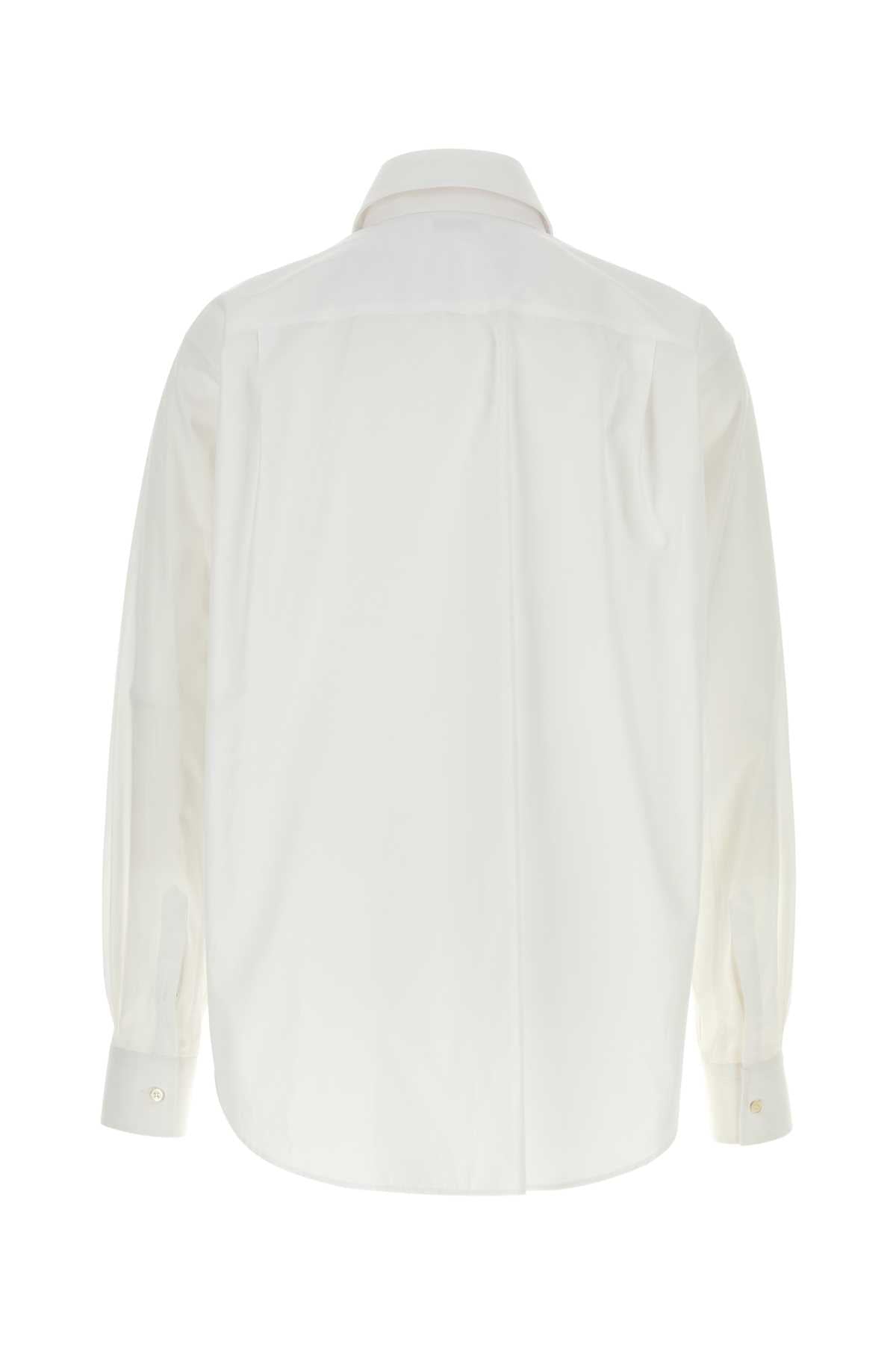 ALEXANDER MCQUEEN Classic White Poplin Shirt