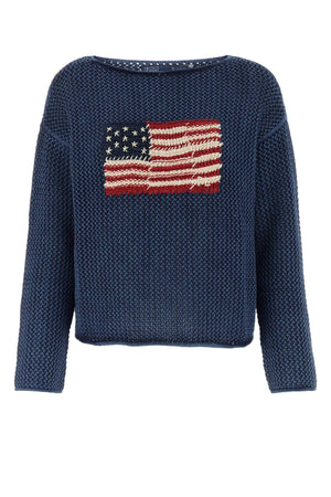 POLO RALPH LAUREN Classic Blue Cotton Sweater for Women