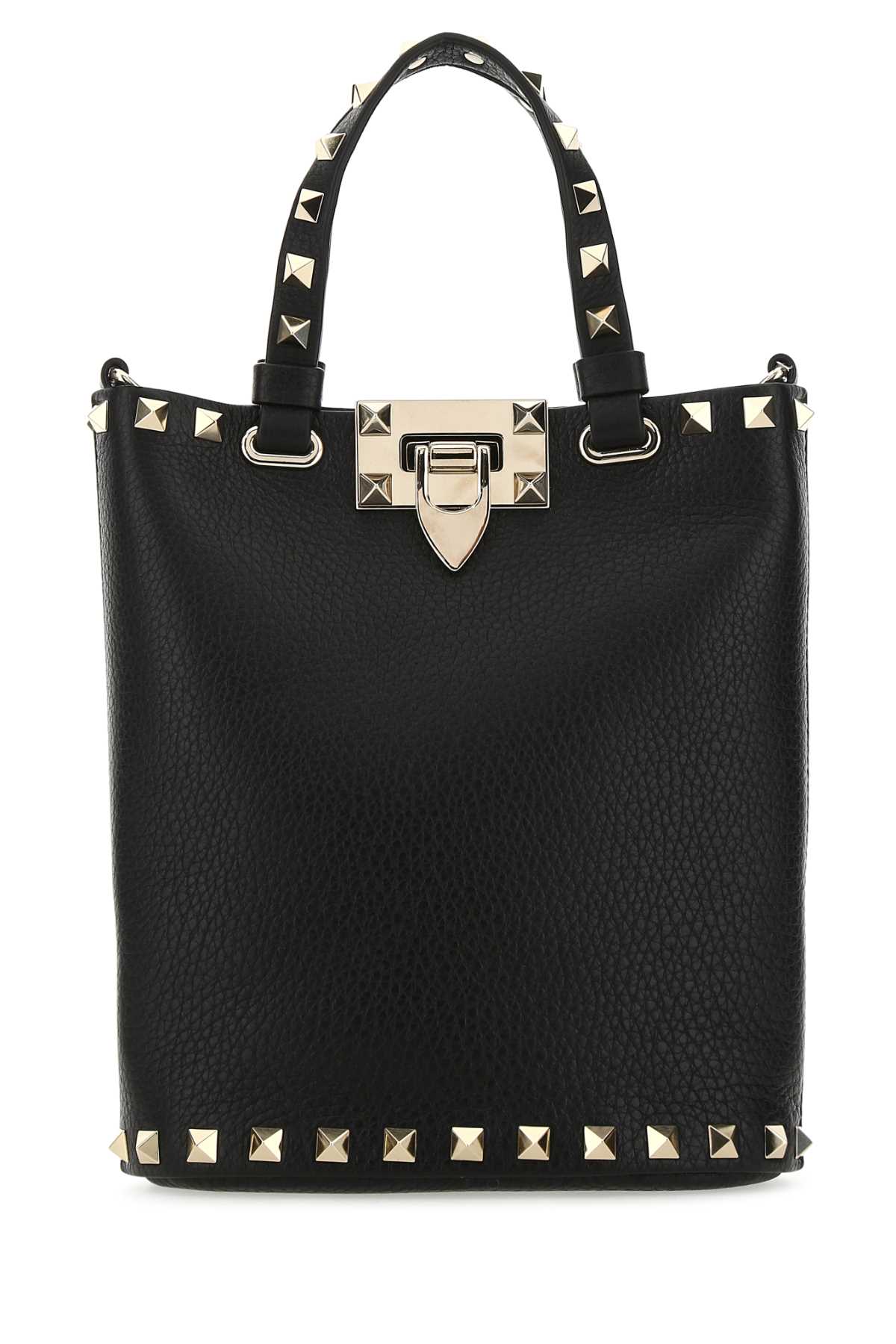 VALENTINO GARAVANI Mini Rockstud Black Leather Handbag