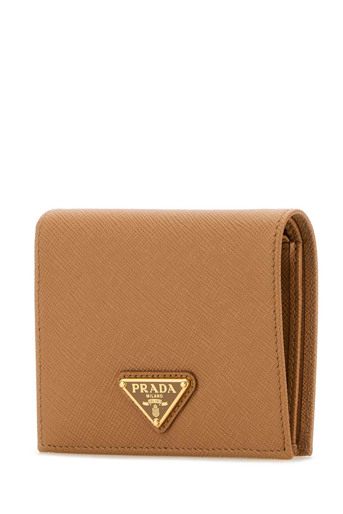 PRADA Mini Leather Wallet with Golden Finishing