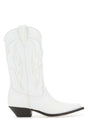 SONORA Elegant White Leather Ankle Boots with 4 cm Heel