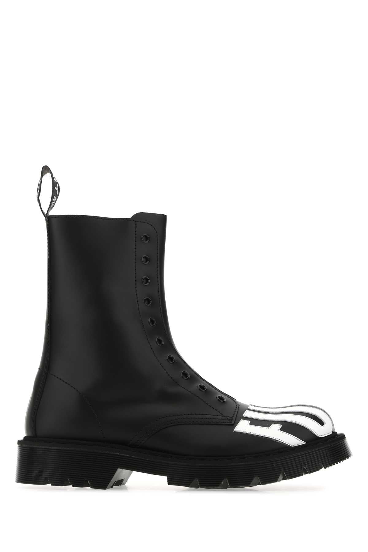 VTMNTS Classic Black Leather Ankle Boots for Men