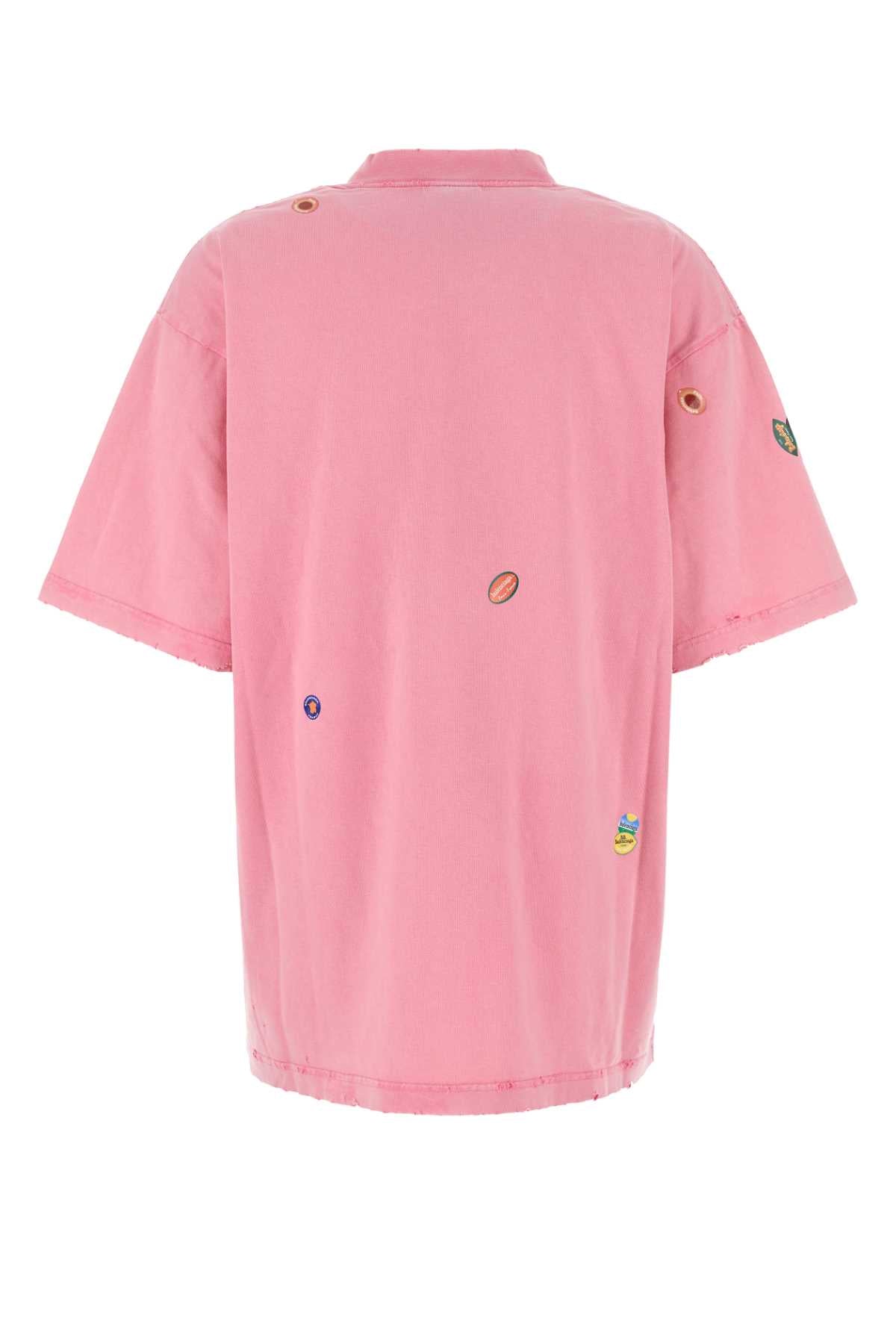 BALENCIAGA Chic Pink Cotton T-Shirt for Women