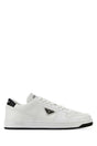 PRADA Stylish White Leather Downtown Sneakers for Men