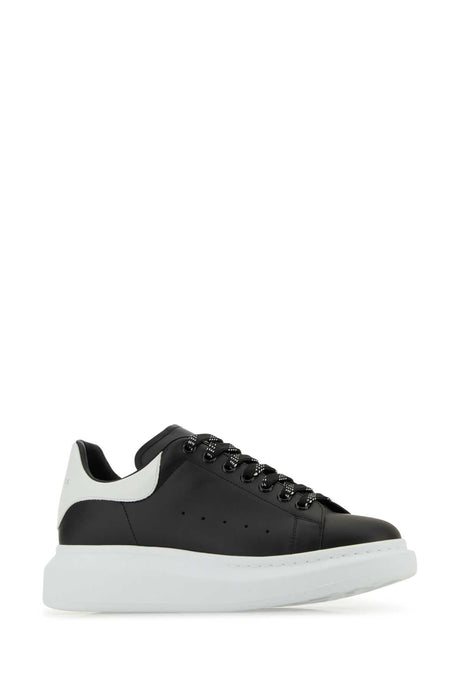 ALEXANDER MCQUEEN Men's Premium Leather Sneakers with Contrast Heel