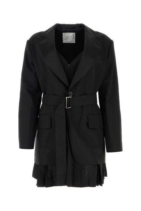 SACAI Women's Black Tailored Twill Suiting Jacket