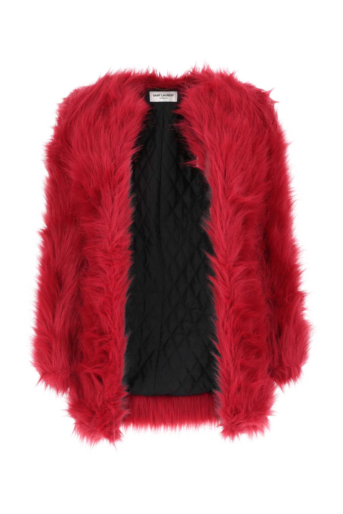 SAINT LAURENT Women's Eco-Friendly Faux Fur Jacket