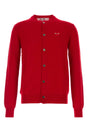 COMME DES GARCONS PLAY Wool Cardigan for Men - Classic Red Style