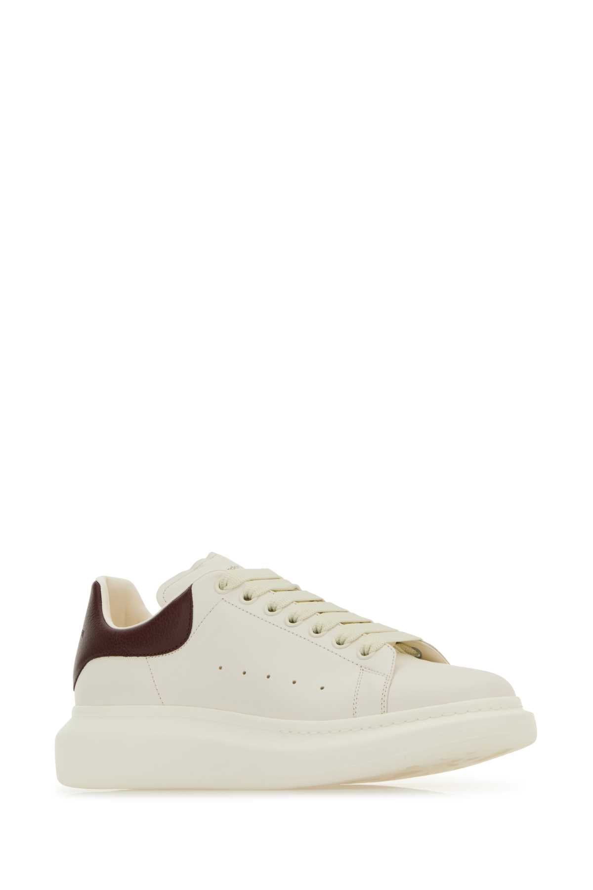 ALEXANDER MCQUEEN Classic Leather Sneaker with Contrasting Heel