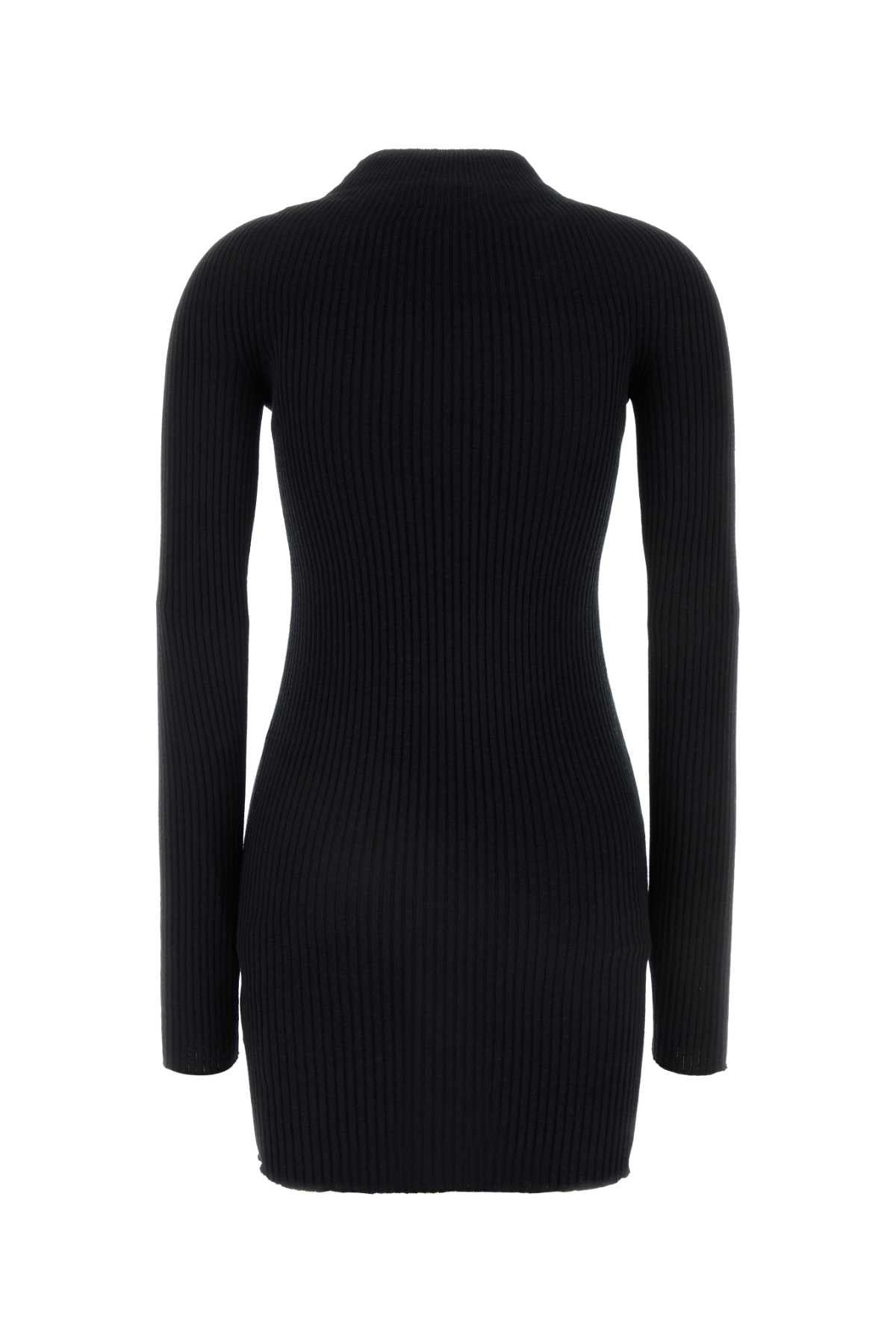 COURREGES Chic Black Cotton Blend Mini Dress for Women