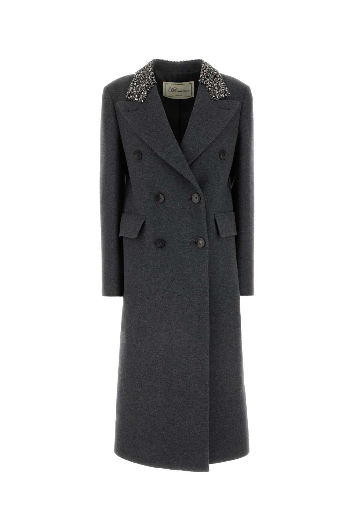 BLUMARINE Chic Dark Grey Wool Jacket for Women