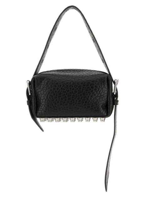 ALEXANDER WANG Mini Black Leather Ricco Shoulder Handbag