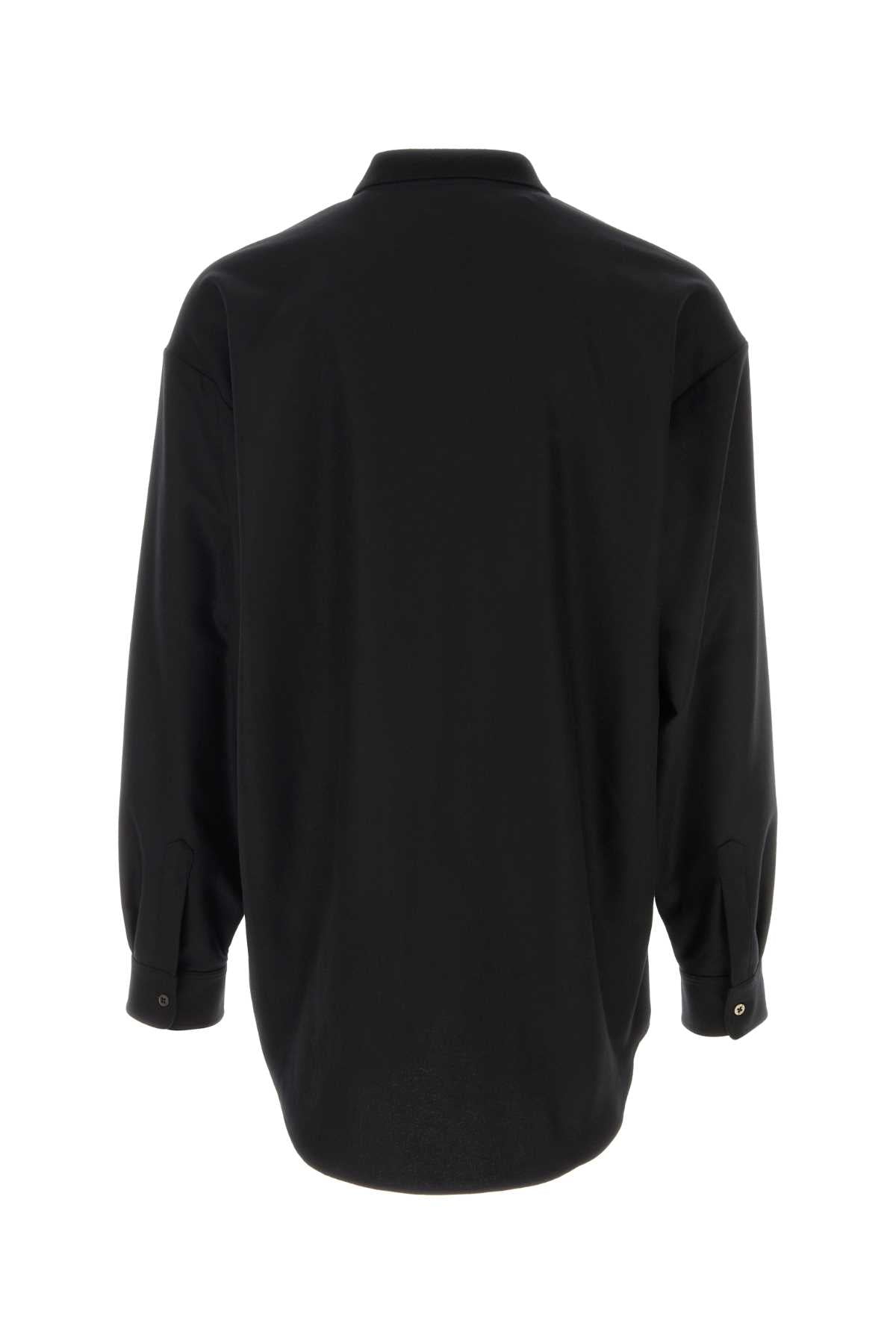 THE ROW Elegant Black Wool Blend Stendhal Shirt - Perfect for Any Season