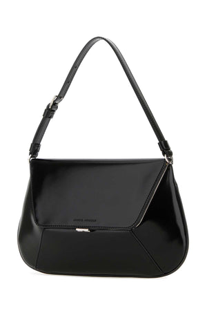 AMINA MUADDI Chic Mini Black Leather Shoulder Handbag