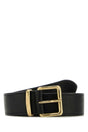 MIU MIU Chic Black Nappa Leather Belt - 3.5 cm Height