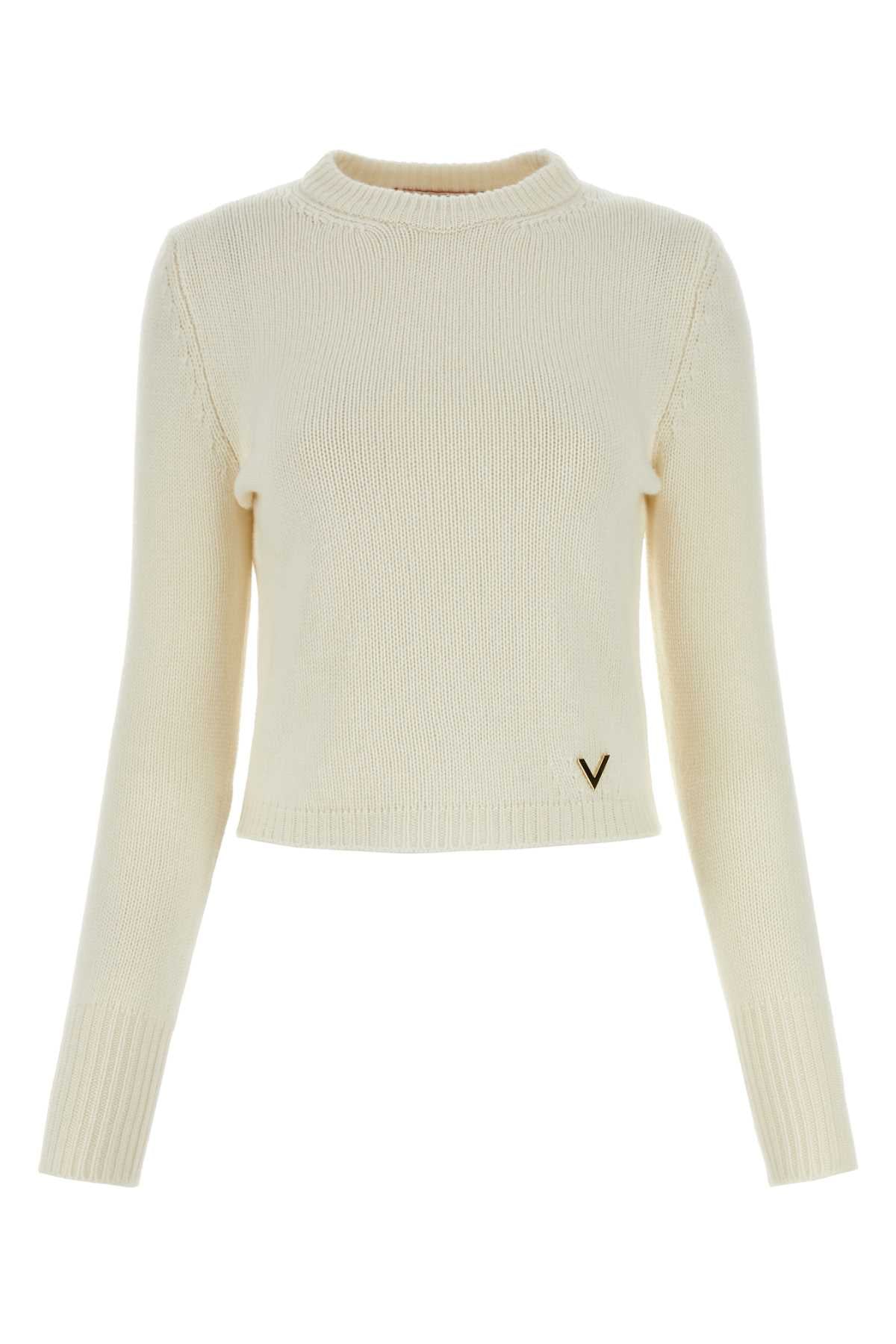 VALENTINO GARAVANI Ivory Cashmere Sweater