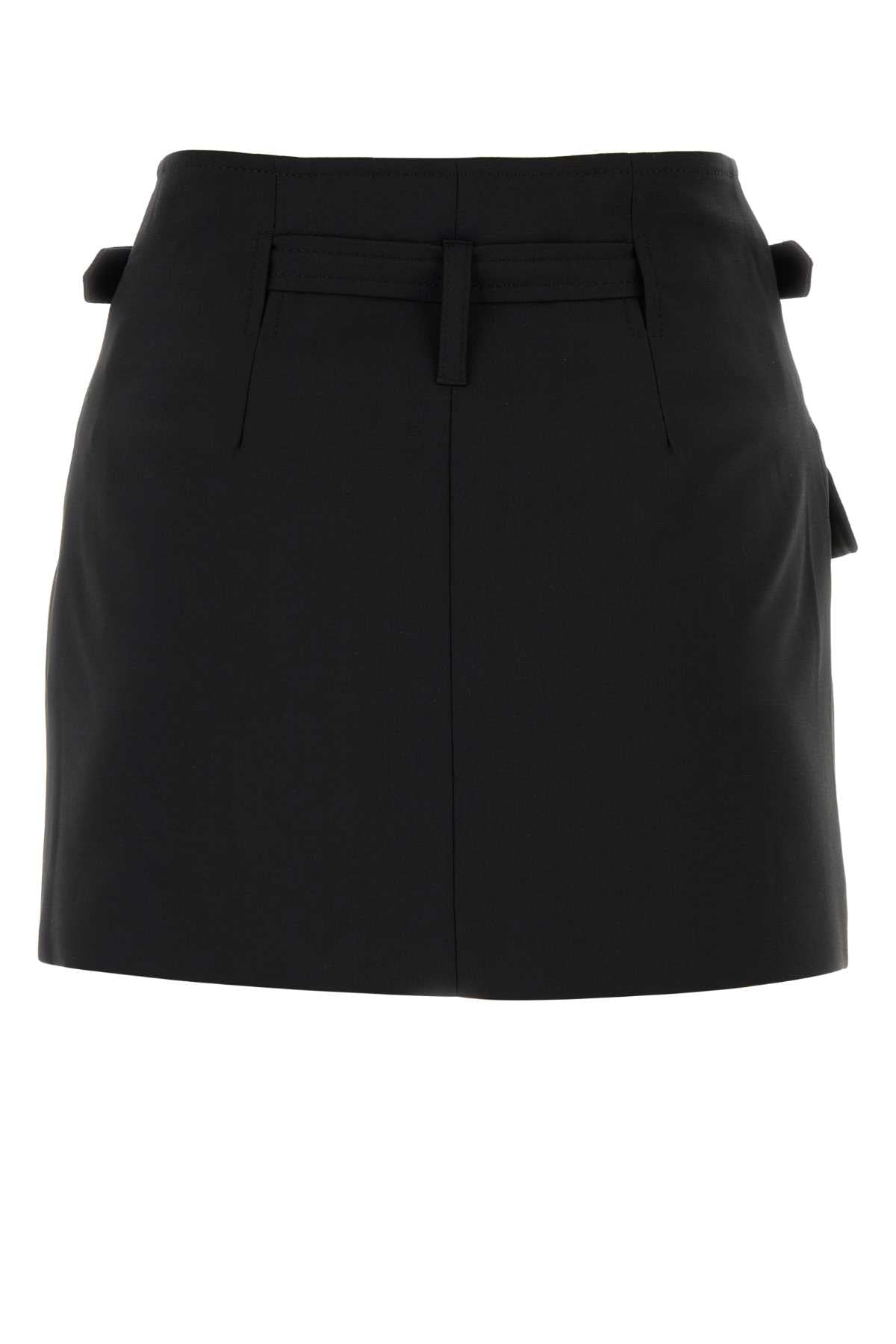 DION LEE Sleek Black Mini Skirt for Women