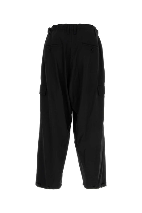 YOHJI YAMAMOTO Modern Black Wool Trousers for Men