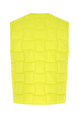 BOTTEGA VENETA Fluo Yellow Nylon Padded Vest