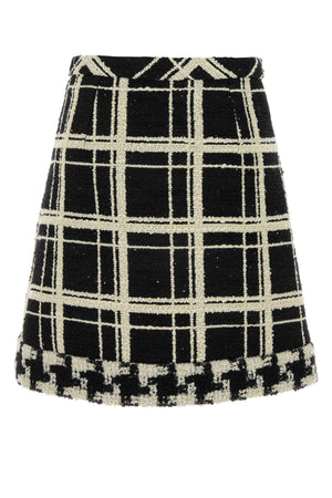 VALENTINO GARAVANI Chic Embroidered Tweed Mini Skirt