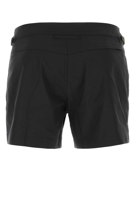 TOM FORD Luxurious Black Polyester Mini Swimming Shorts