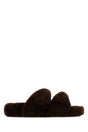 AQUAZZURA Twist Shearling Slippers