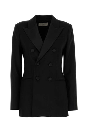 AMI Elegant Black Wool Blazer for Women