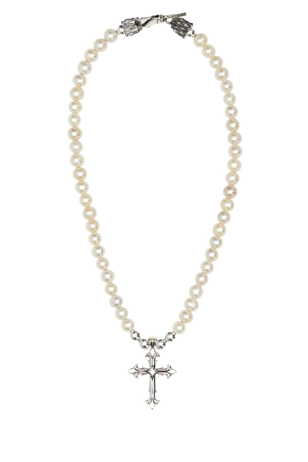 EMANUELE BICOCCHI Elegant White Pearls Necklace - 46 cm