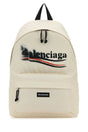 BALENCIAGA Ivory Canvas Explorer Backpack - 30cm x 50cm