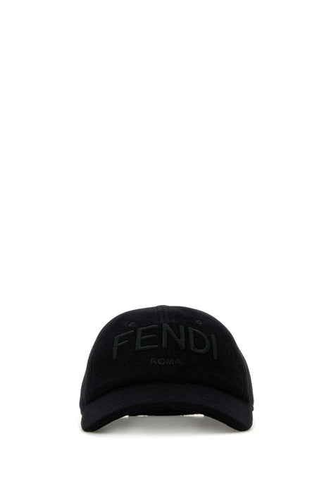 FENDI Sophisticated Wool Blend Baseball Cap for Men