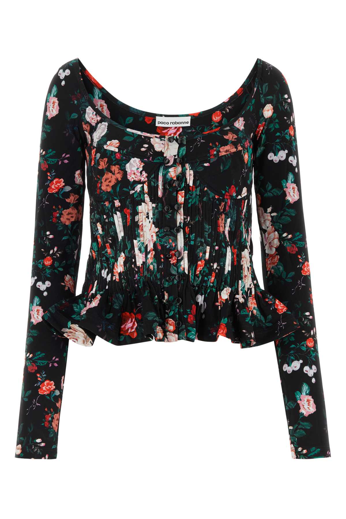 PACO RABANNE Floral Printed Stretch Top