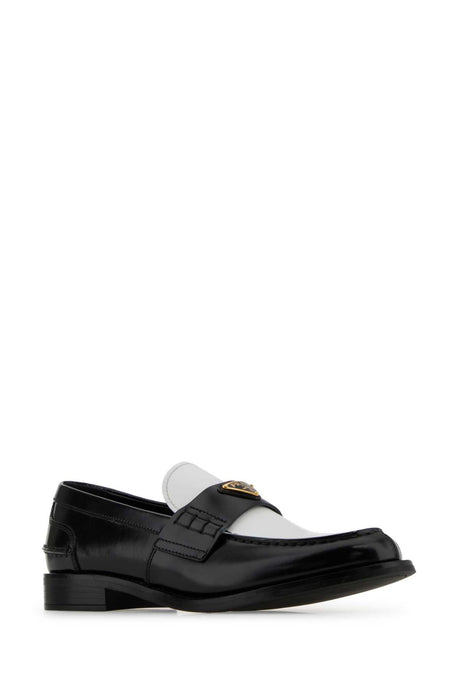 PRADA Two-tone Leather Loafers