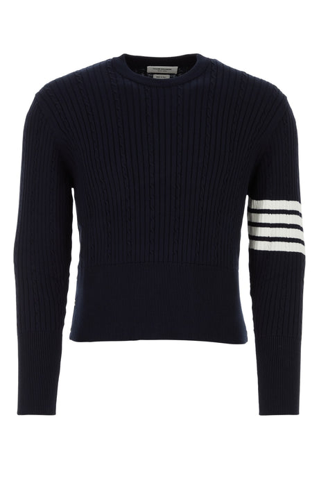 THOM BROWNE Classic Cotton Sweater for Men - 23S Collection