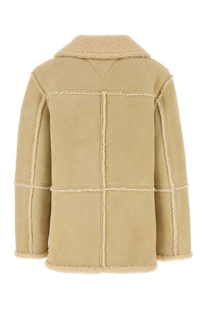 BOTTEGA VENETA Luxurious Cream Shearling Jacket for Women