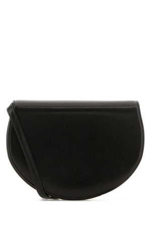 THE ROW Mini Black Leather Canteen Shoulder Handbag