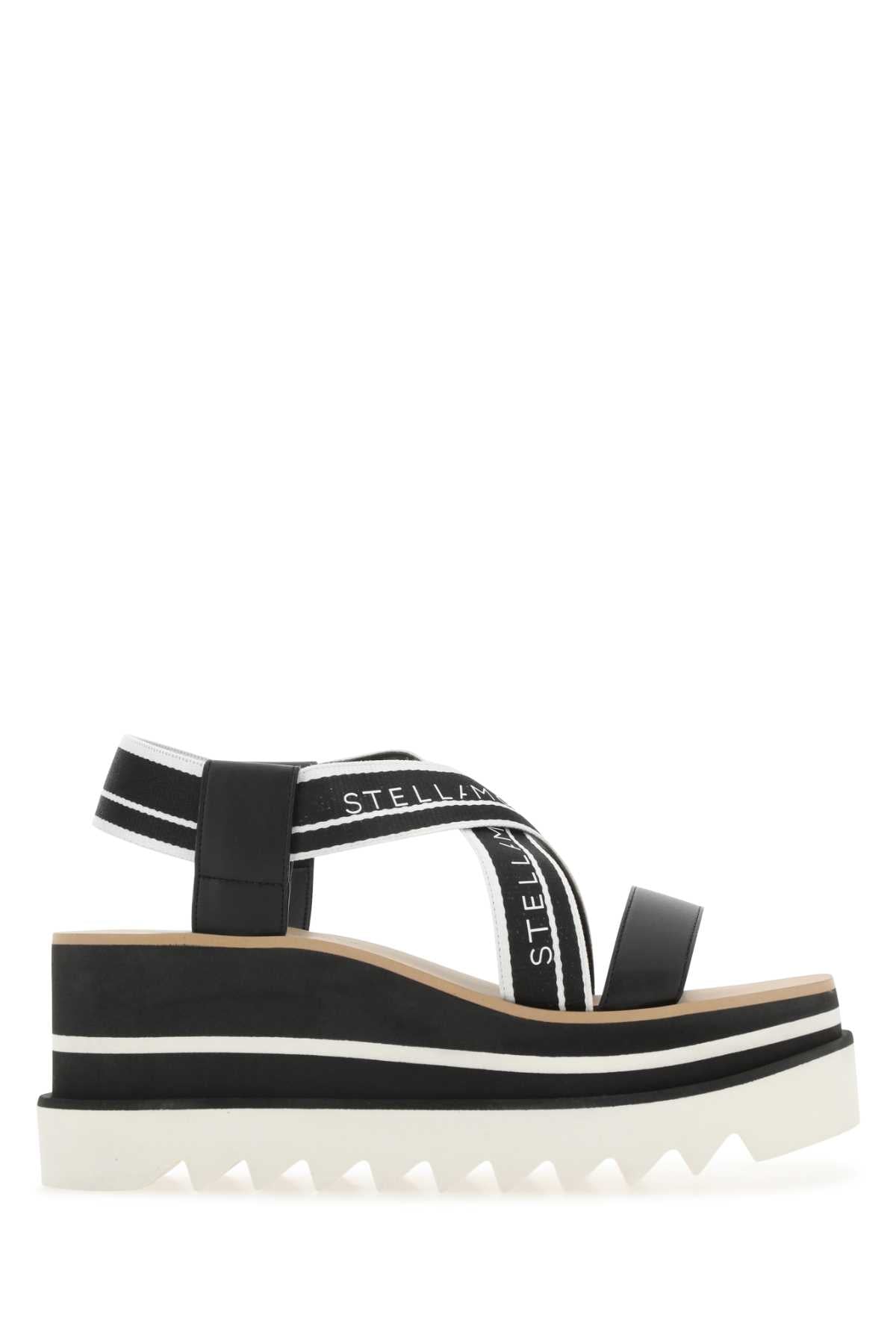 STELLA McCARTNEY Two-tone Fabric Platform Sandals with 8cm Height