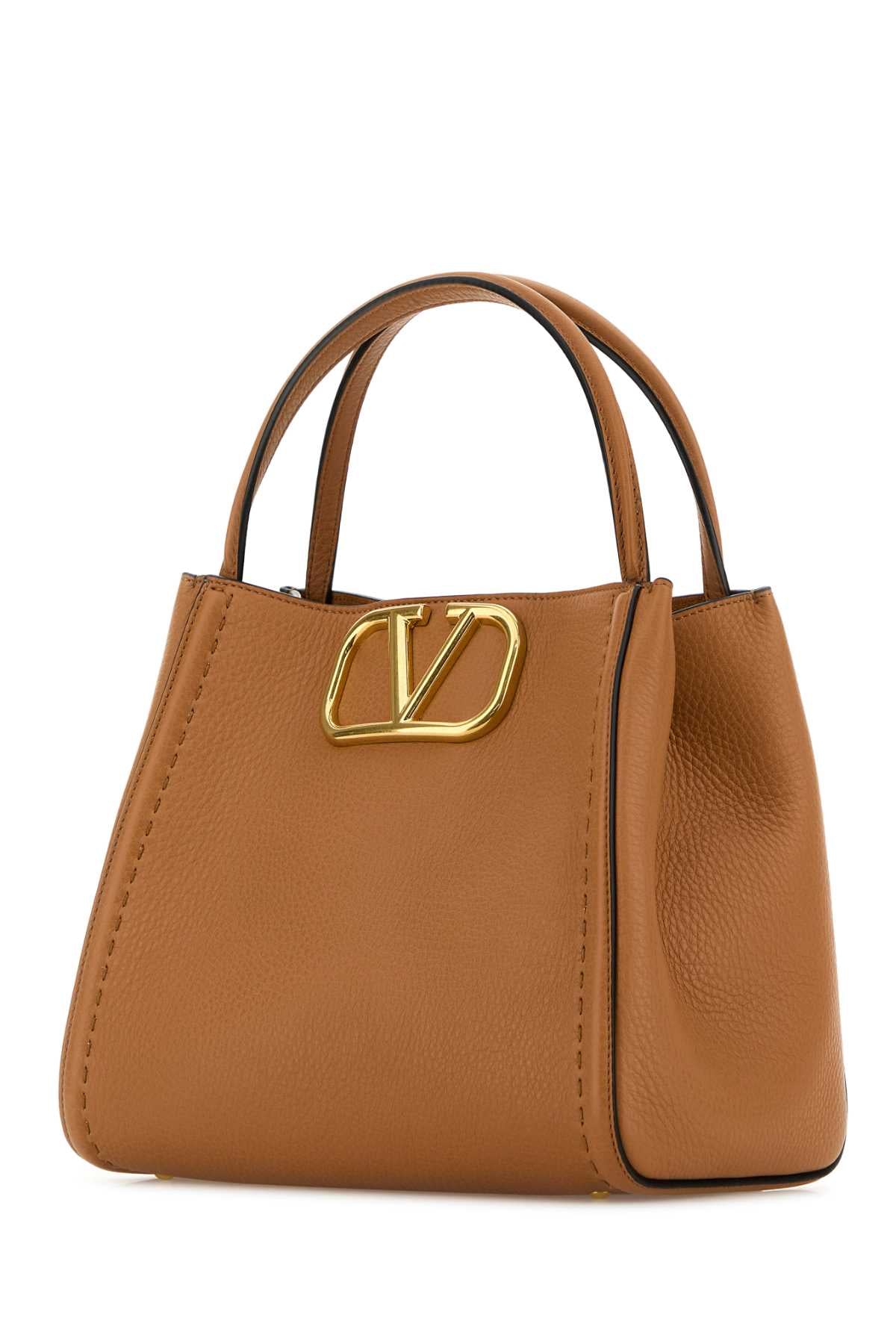 VALENTINO GARAVANI Camel Leather Medium Handbag