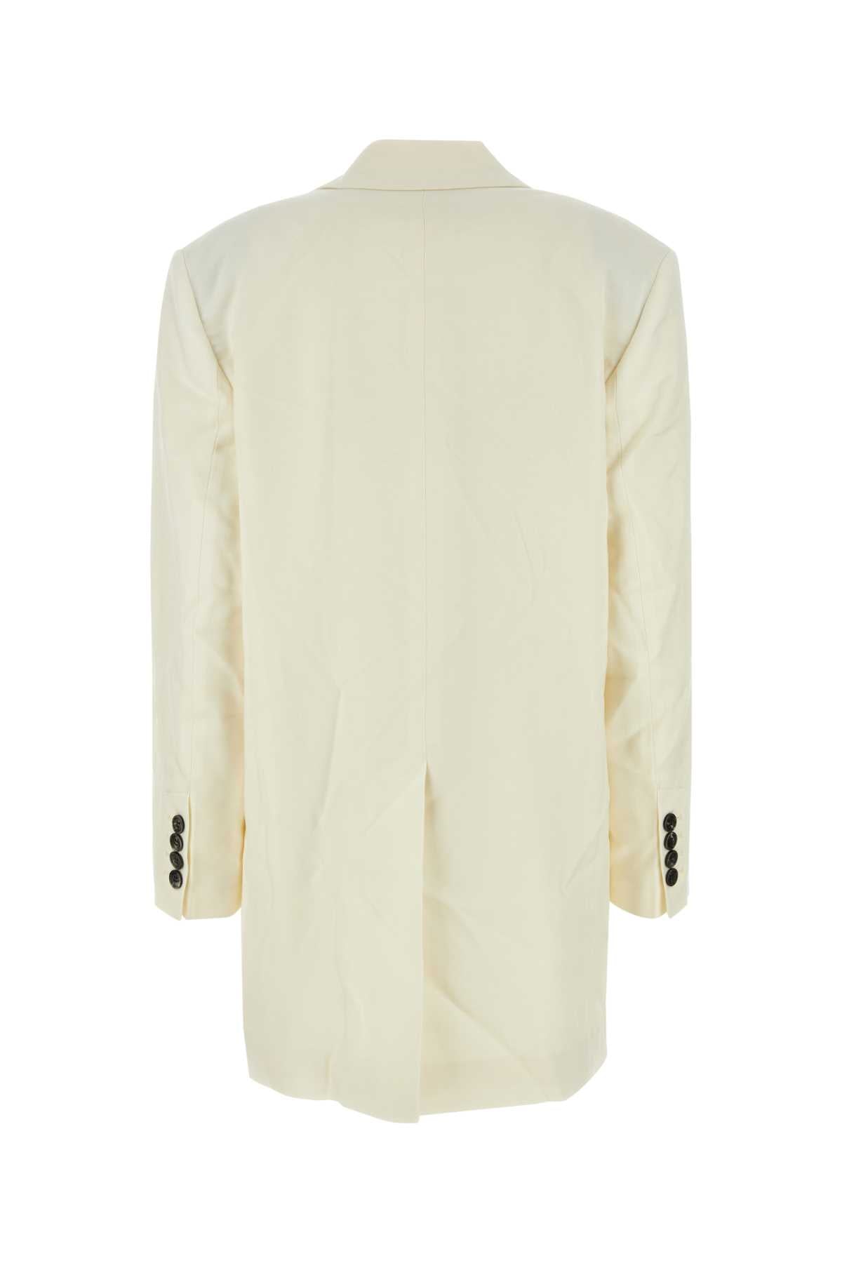 AMI Ivory Wool Oversized Blazer for Women