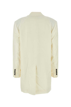 AMI Ivory Wool Oversized Blazer for Women