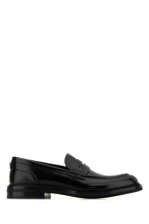 DOLCE & GABBANA Elegant Black Leather Loafers for Men