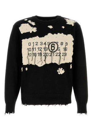 MM6 MAISON MARGIELA Cotton Black Sweater for Men - Stylish and Versatile