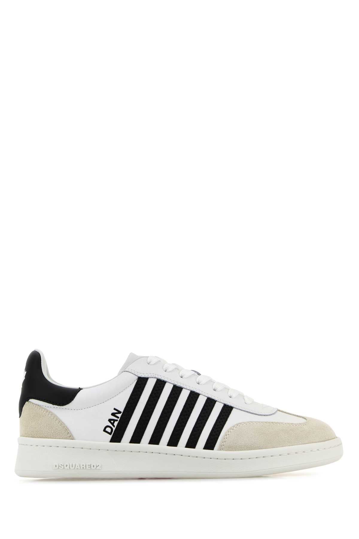 DSQUARED White Leather Boxer Sneakers