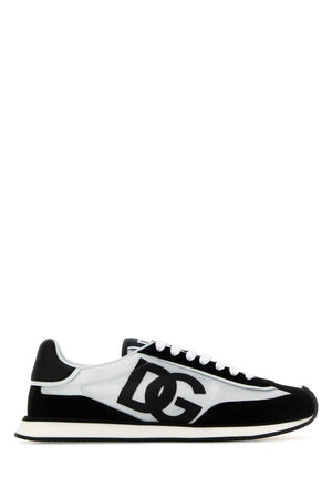 DOLCE & GABBANA Two-tone Mesh and Suede DG Aria Sneakers