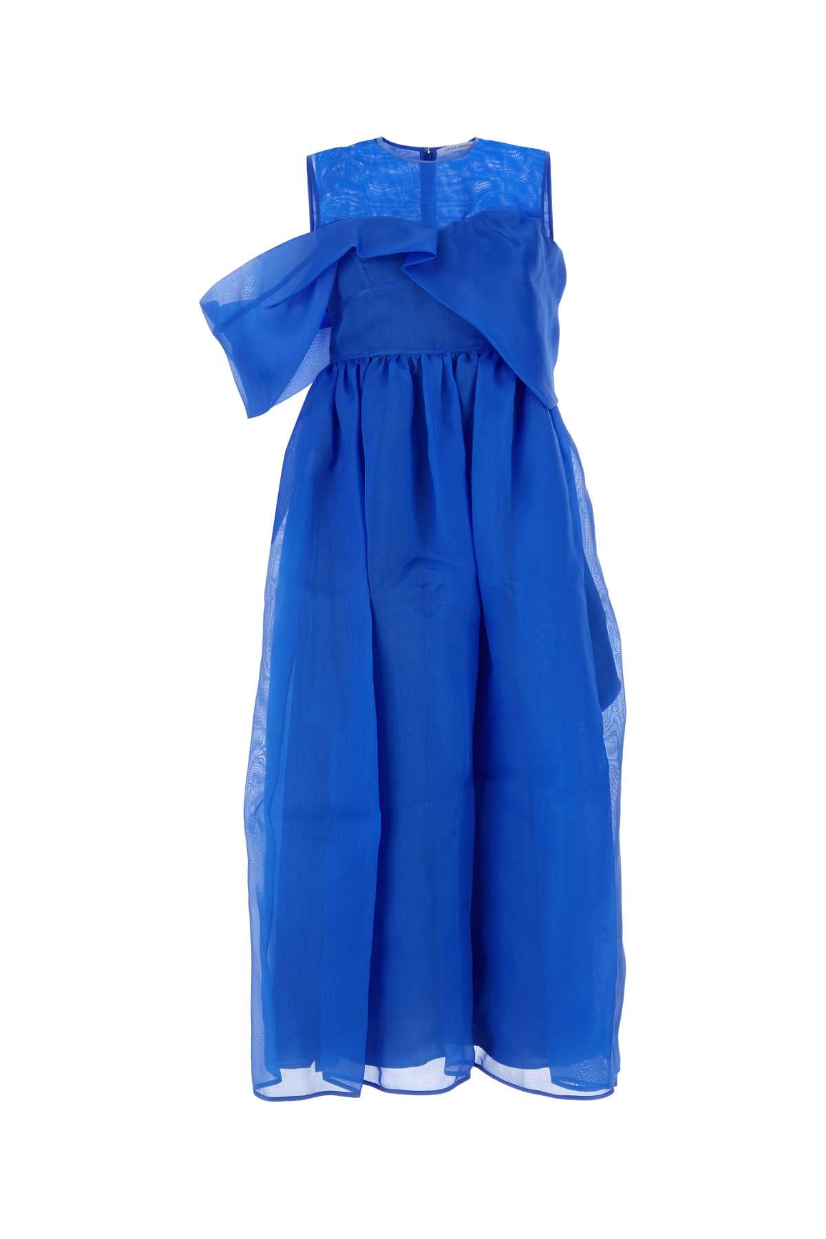 CECILIE BAHNSEN Electric Blue Silk Mini Dress