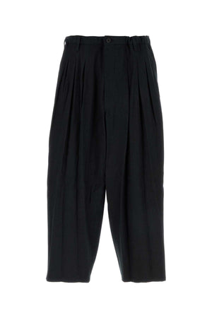 YOHJI YAMAMOTO Black Cotton Pant for Men - 24W Season