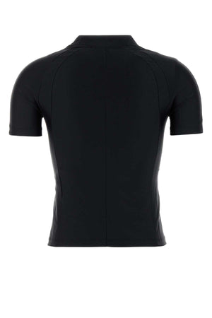 T BY ALEXANDER WANG Black Stretch Nylon T-Shirt