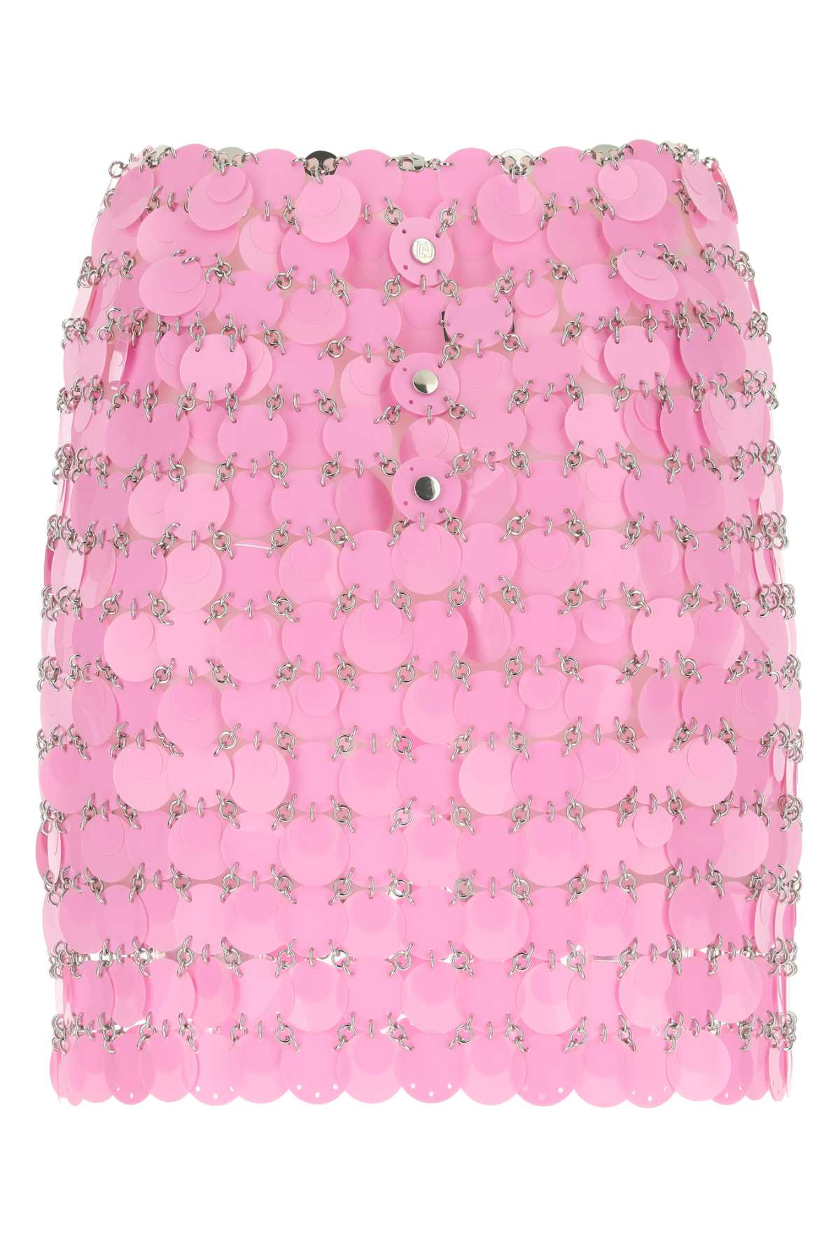 PACO RABANNE Glamorous Pink Maxi Sequin Mini Skirt