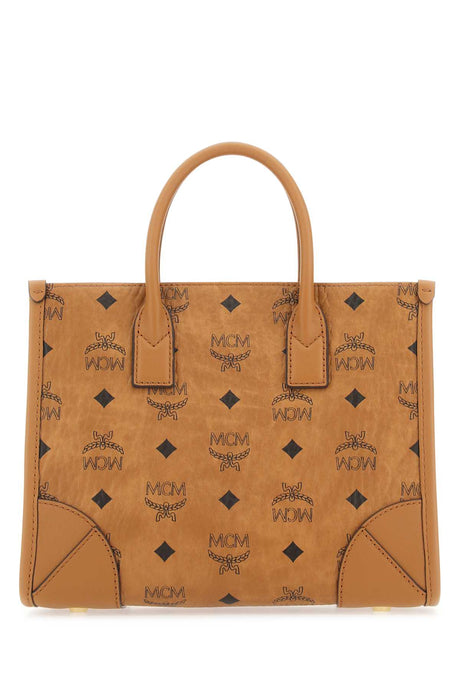 MCM Mini Printed Canvas Shopping Handbag